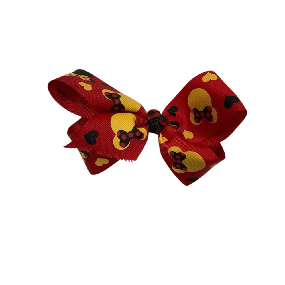 Disney‎ Minnie Mouse Hair Bow Set - Red, Black, Yellow Homemade - Picture 5 of 9